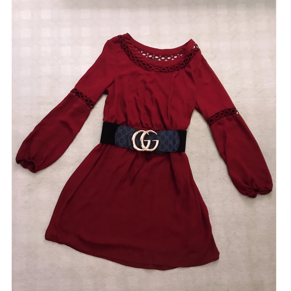 Burgundy dress